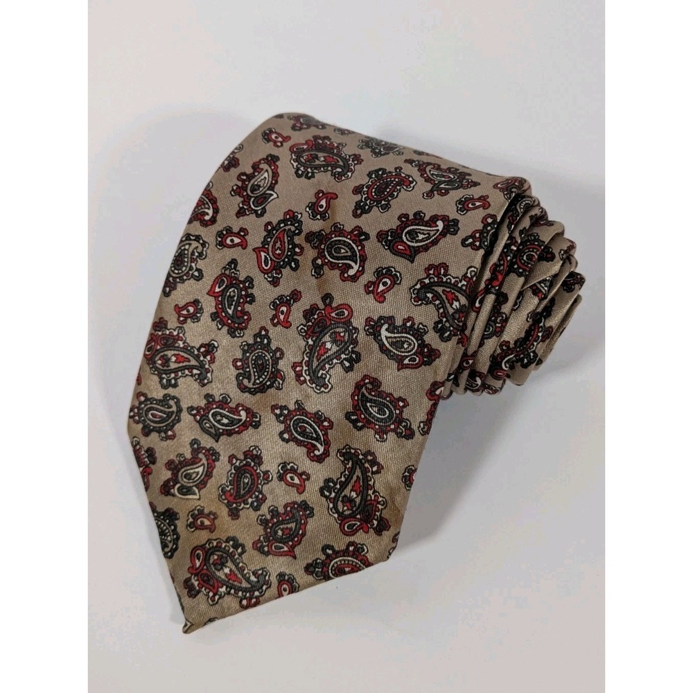 Allyn St George Tie 100% Silk‎ Paisley Print Multicolor VTG USA 3"X57"